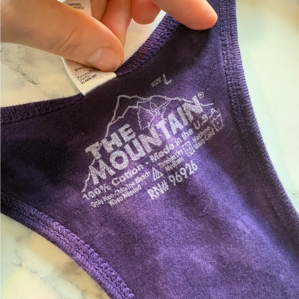 The Mountain/American Apparel Purple Tie Dye Alien Tunic Tank Dress - Large - Picture 5 of 8